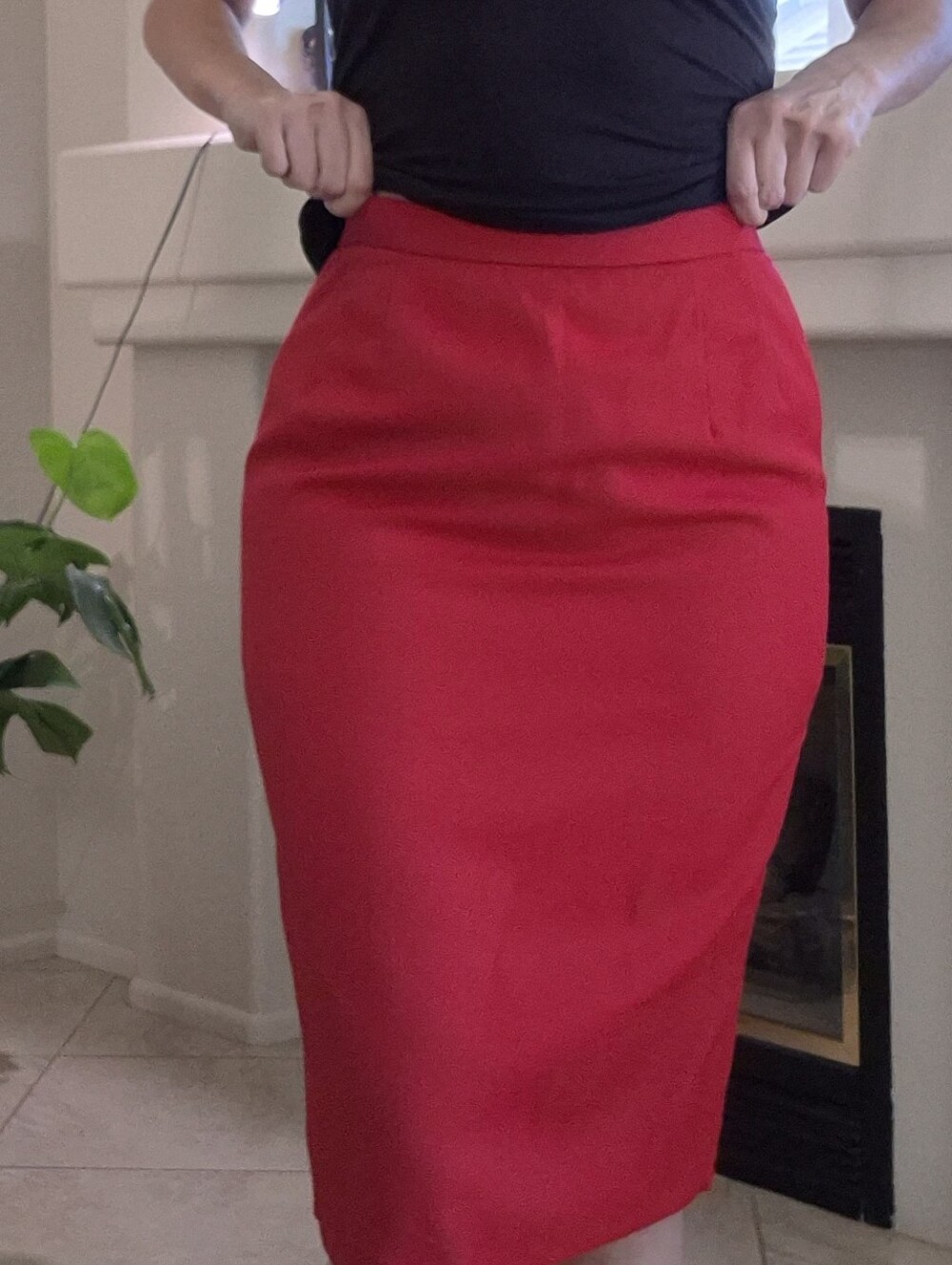 Career essentials, vtg. Wool, Midi, high waisted pencil Skirt